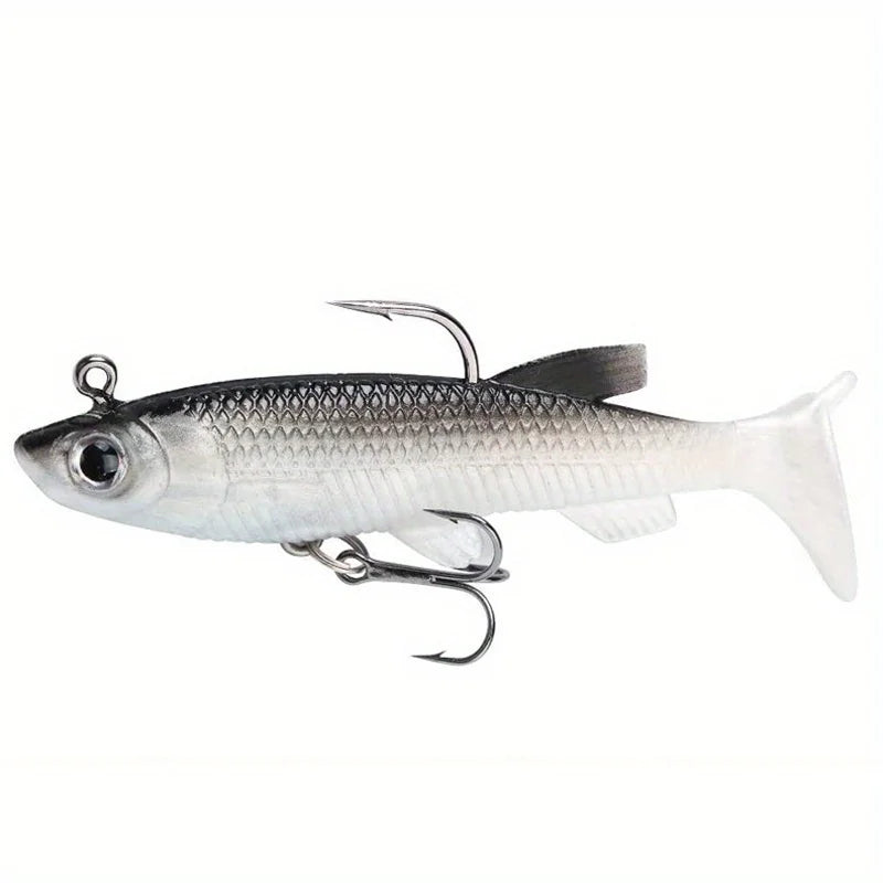 Realistic Soft Bait Lure Kit 5 Pieces For Fishing Hooks