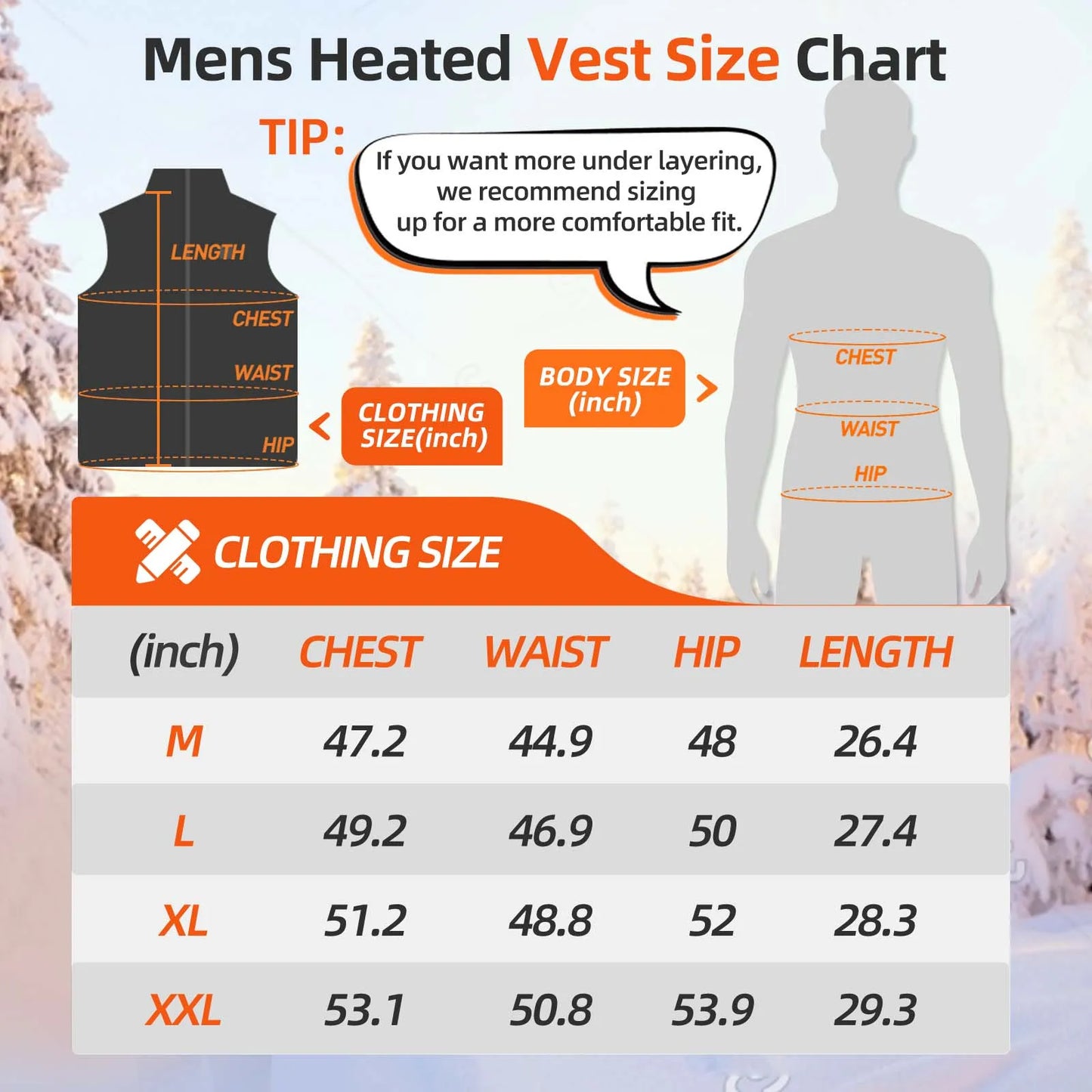 NONECN Heated Vest With App Control For Men Women Thermal Warmer
