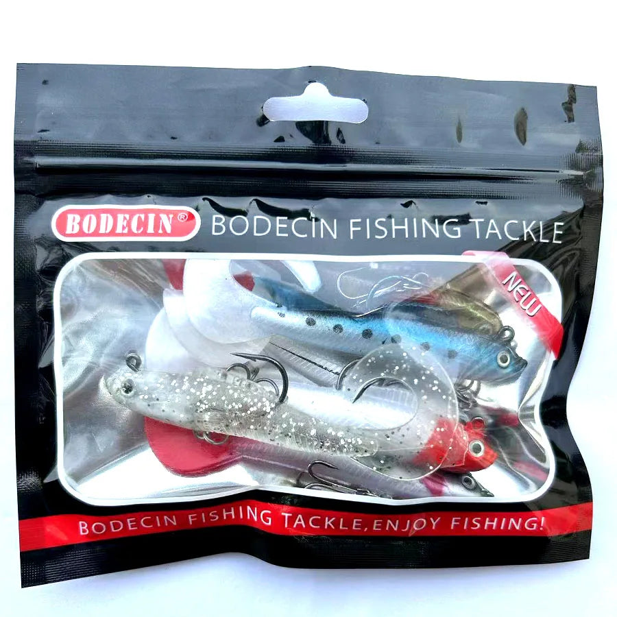 6Pcs Wobblers Soft Silicone Lures For Sea Bass Pike Carp