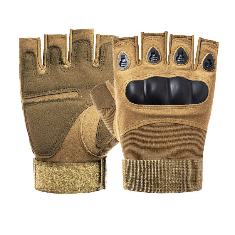Tactical Hard Knuckle Half Finger Gloves for Combat and Hunting