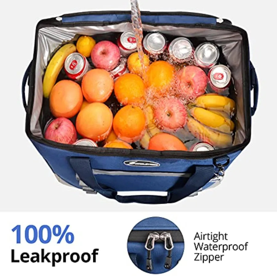 Collapsible Soft Cooler Bag Flip Top Lid Beach Ice Chest