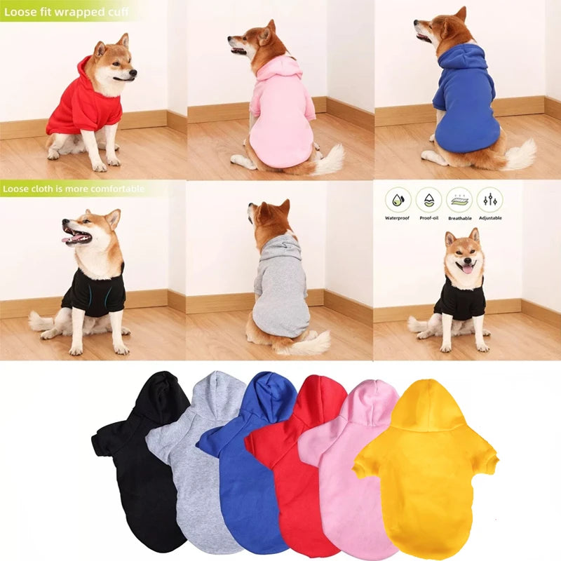 NONECN Dog Hooded Sweatshirt Autumn Winter Coat For Dogs