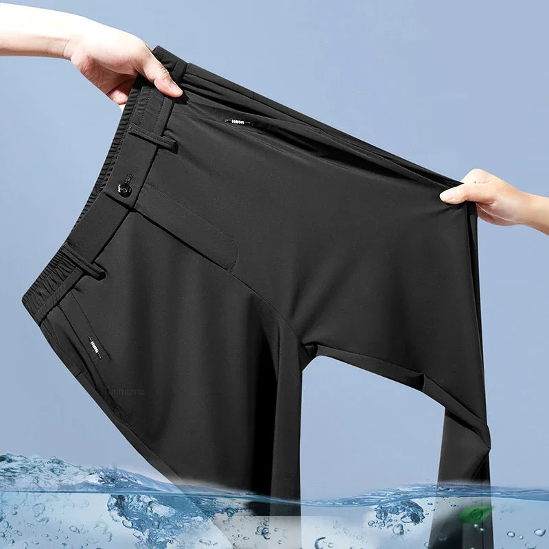NONECN Ultra Thin Ice Silk Men Casual Trousers Quick Dry