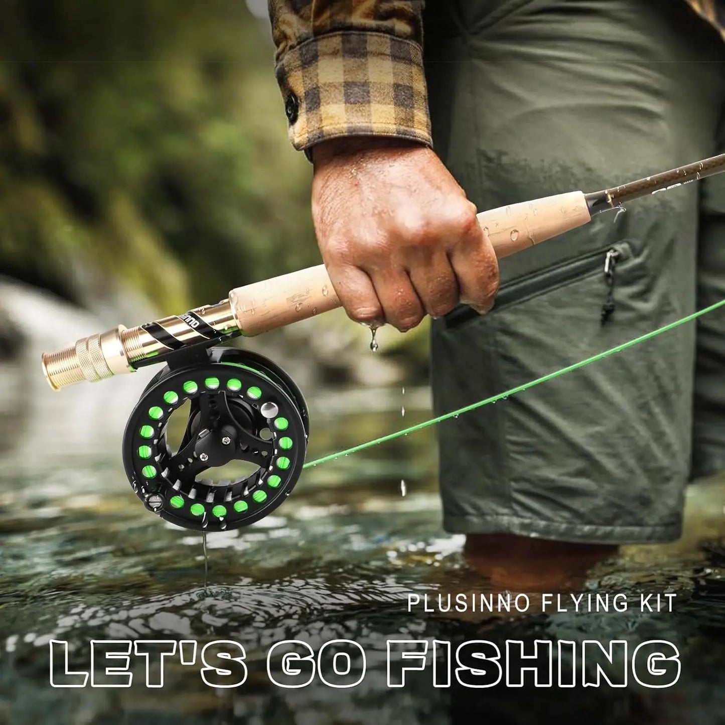 Graphite Fly Fishing Rod And Reel Combo Starter Kit