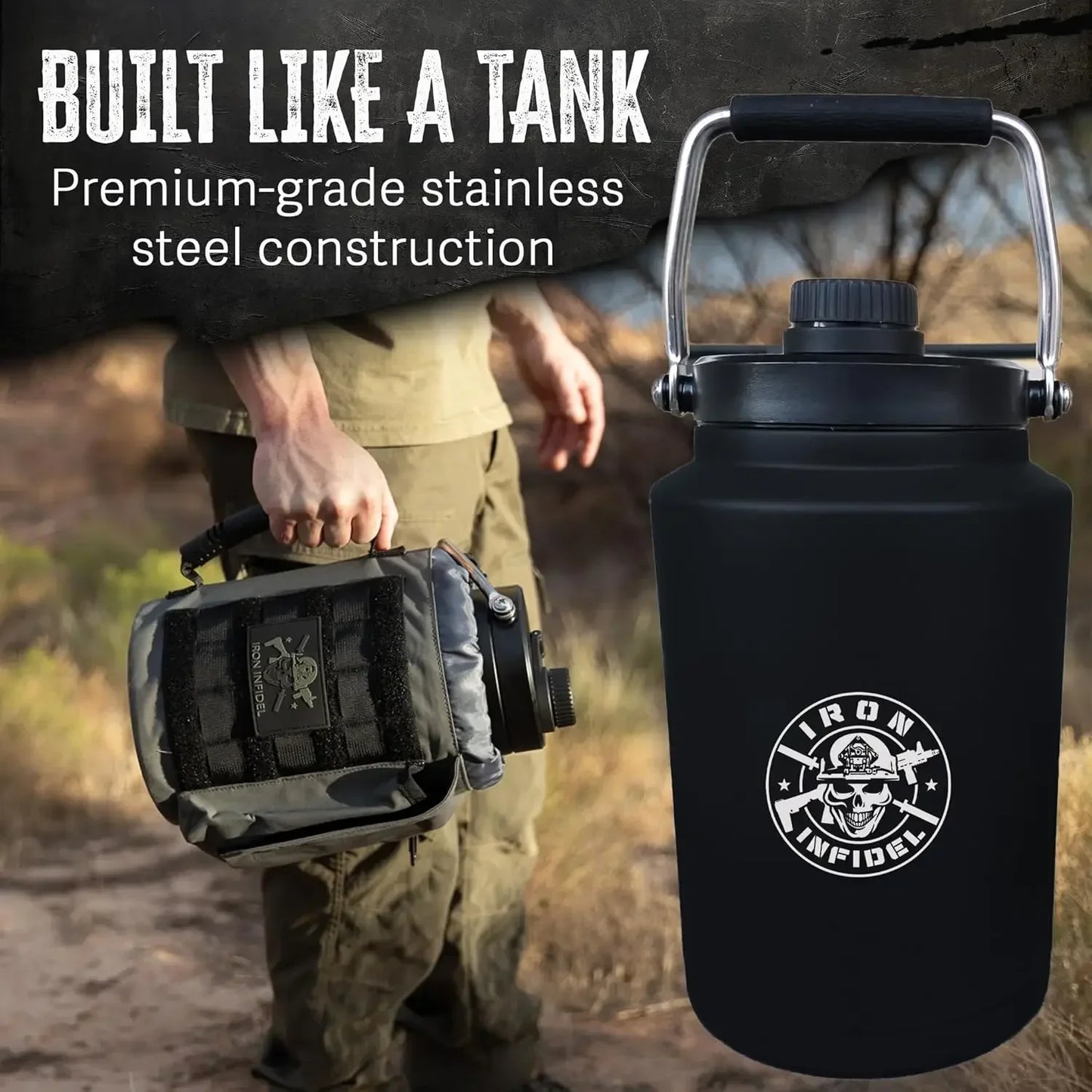 Battle Bottle Insulated Stainless Steel Water Bottle with Dual Handles