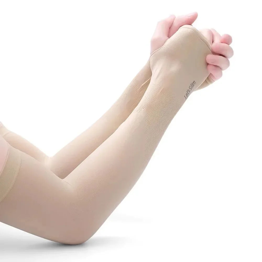 Arm Sleeves UPF50 Plus UV Protection Knit Cotton For Outdoors