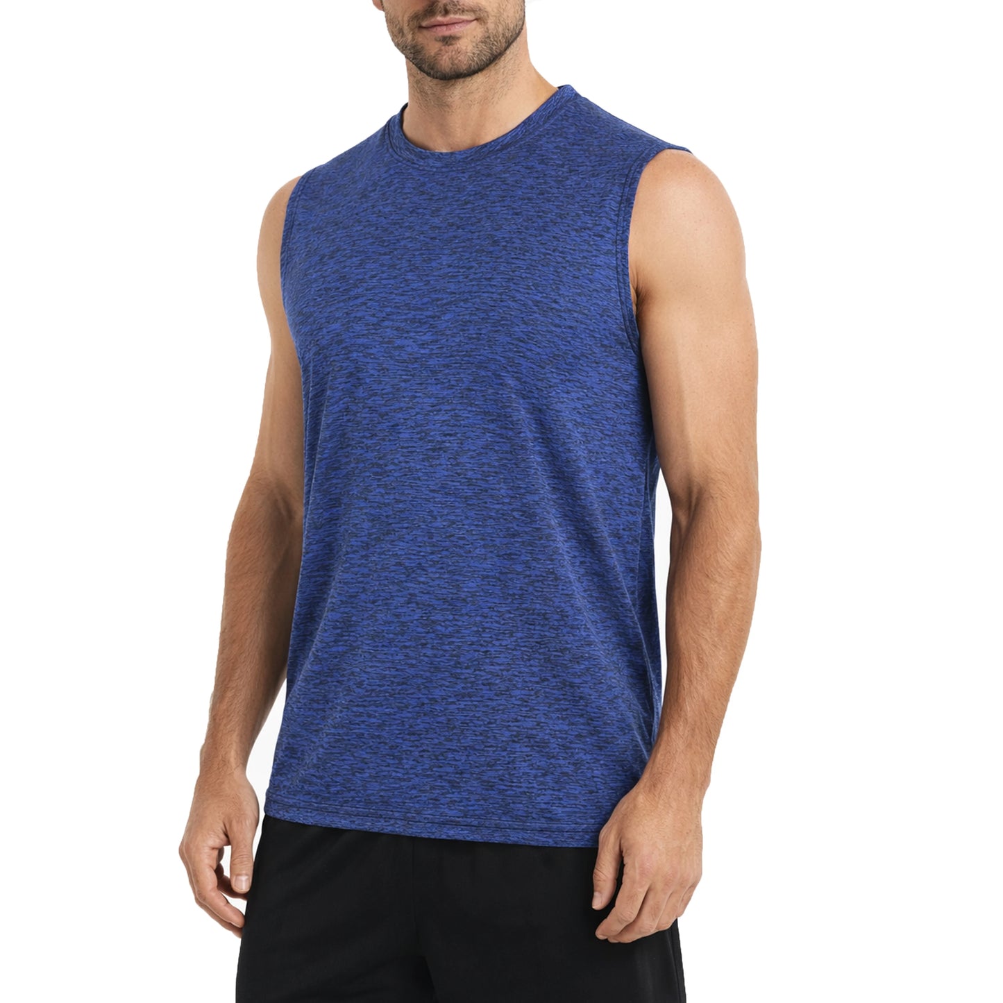 Men Moisture Wicking Sleeveless Athletic Tank Tee Polyester Performance