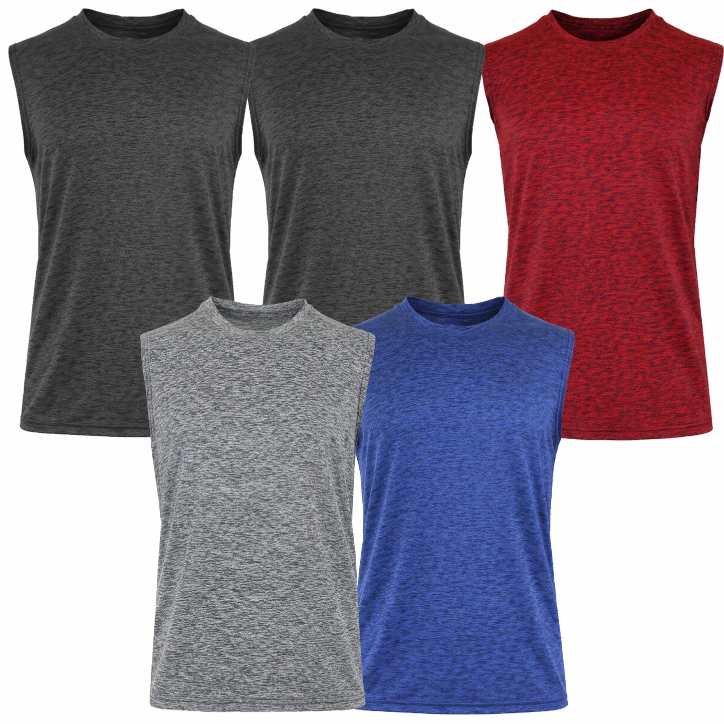Men Moisture Wicking Sleeveless Athletic Tank Tee Polyester Performance