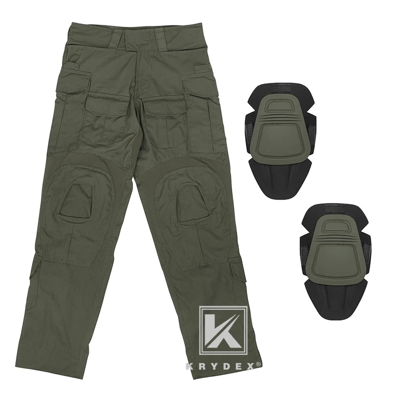 KRYDEX Tactical Combat Pants With Knee Pads For Hunting Men
