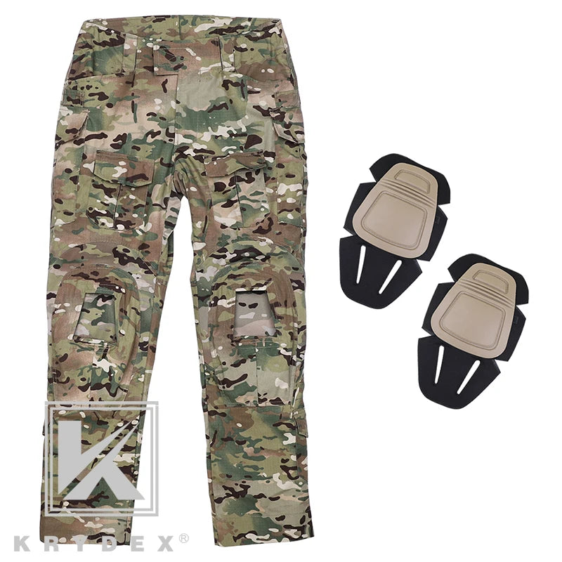 KRYDEX Tactical Combat Pants With Knee Pads For Hunting Men