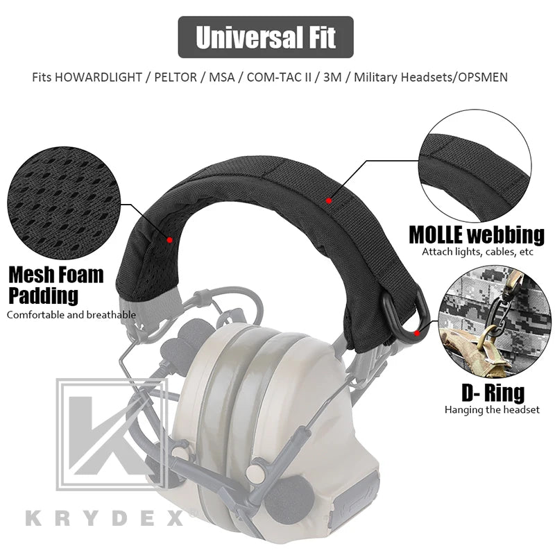 KRYDEX Modular Headphone Protection Cover For Howard Peltor Earmuffs MOLLE