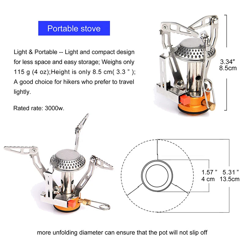 Widesea Camping Cookware Set Portable Pot Cup Knife Fork Utensils