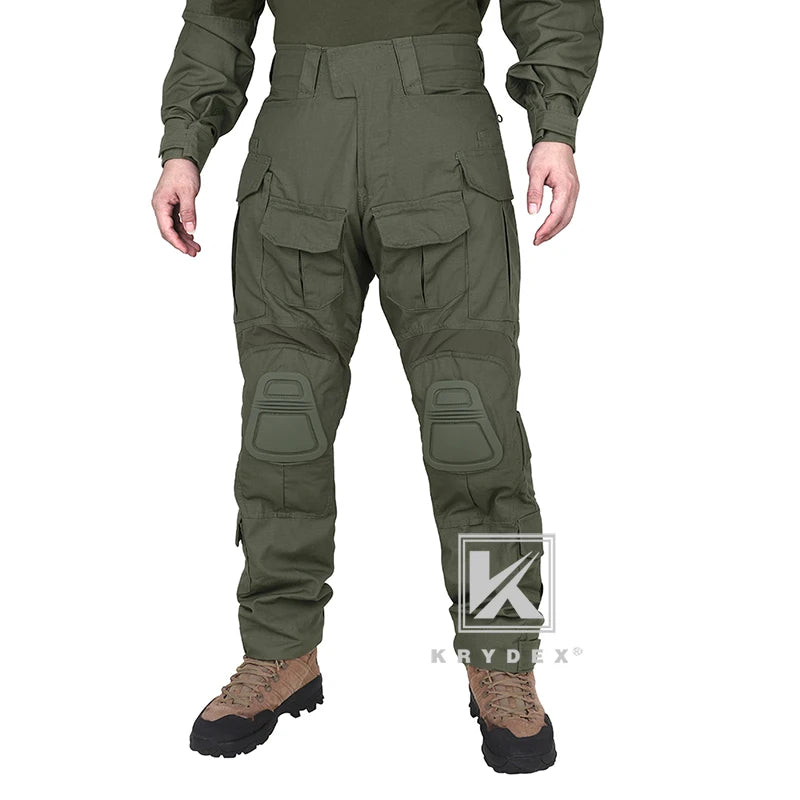 KRYDEX Tactical Combat Pants With Knee Pads For Hunting Men