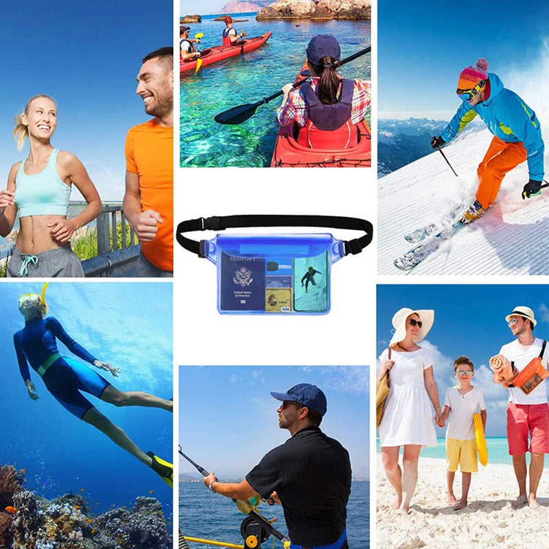 Waterproof Phone Pouch Dry Bag Waist Pack For Beach Kayaking