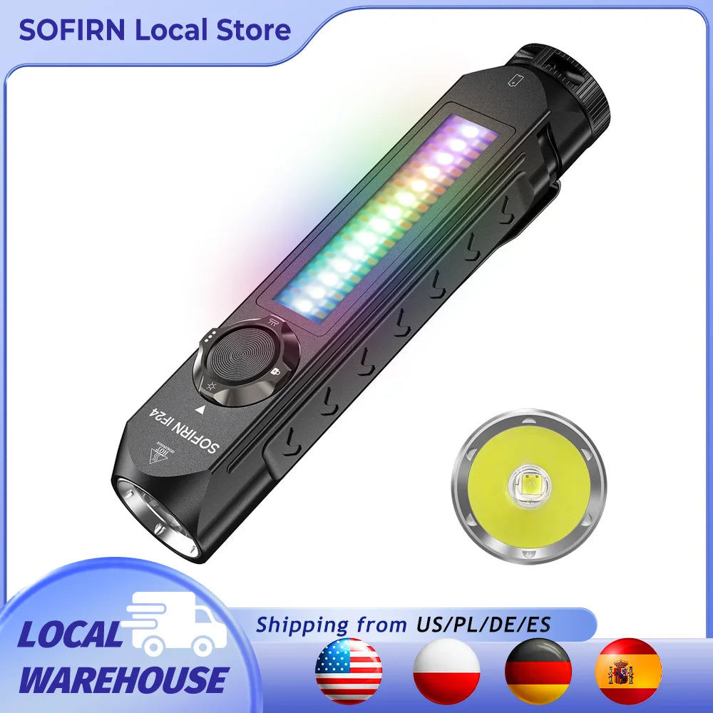Sofirn IF24 RGB LED Flashlight 2000lm USB C Rechargeable Torch