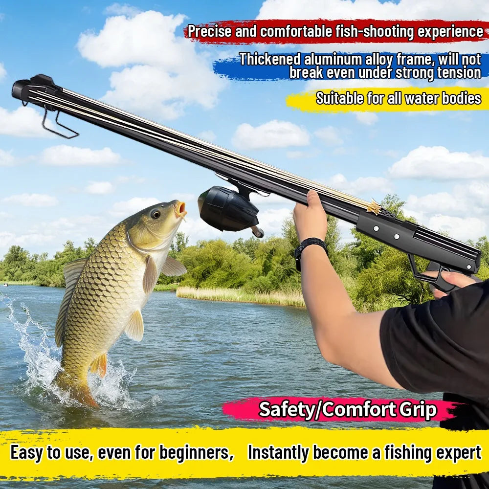Aluminum Fishing Slingshot Rod With Reel Portable Outdoor Tool