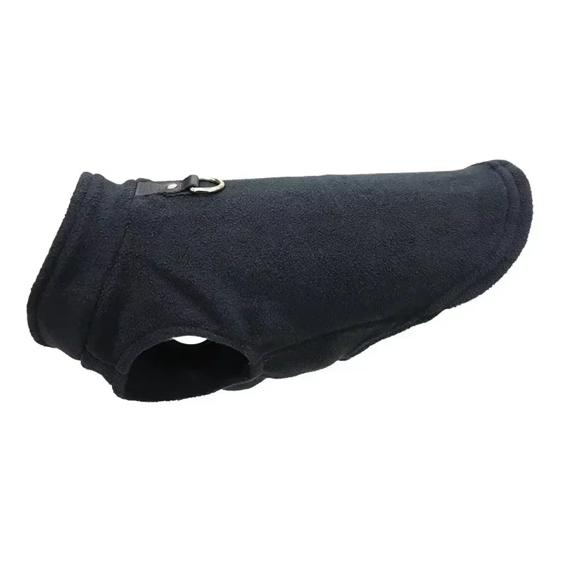 Winter Weatherproof Fleece Dog Coat With D Ring For Dogs
