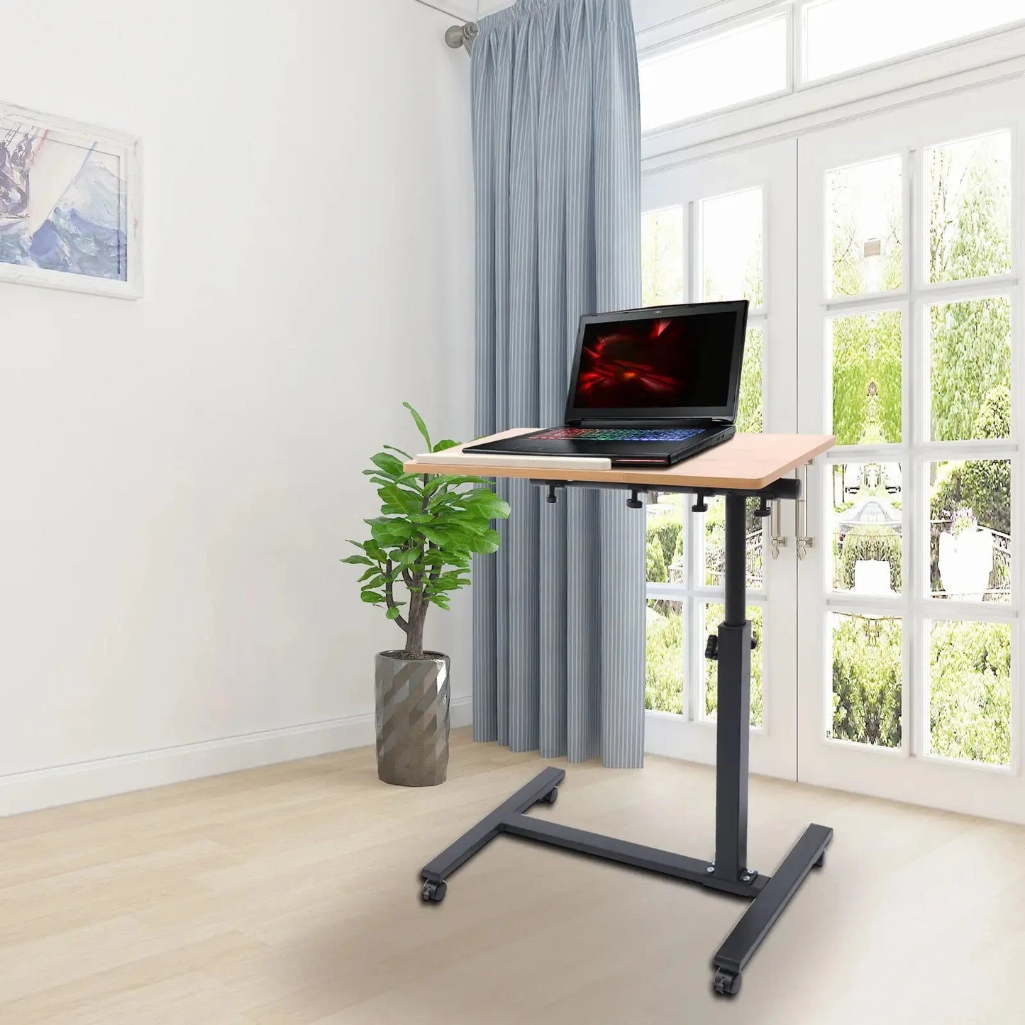 Height Adjustable Portable Folding Laptop Desk For Bed Lap Tray