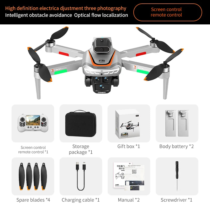X2 Promax Foldable Drone With 2.8 Inch Screen And Dual HD Cameras