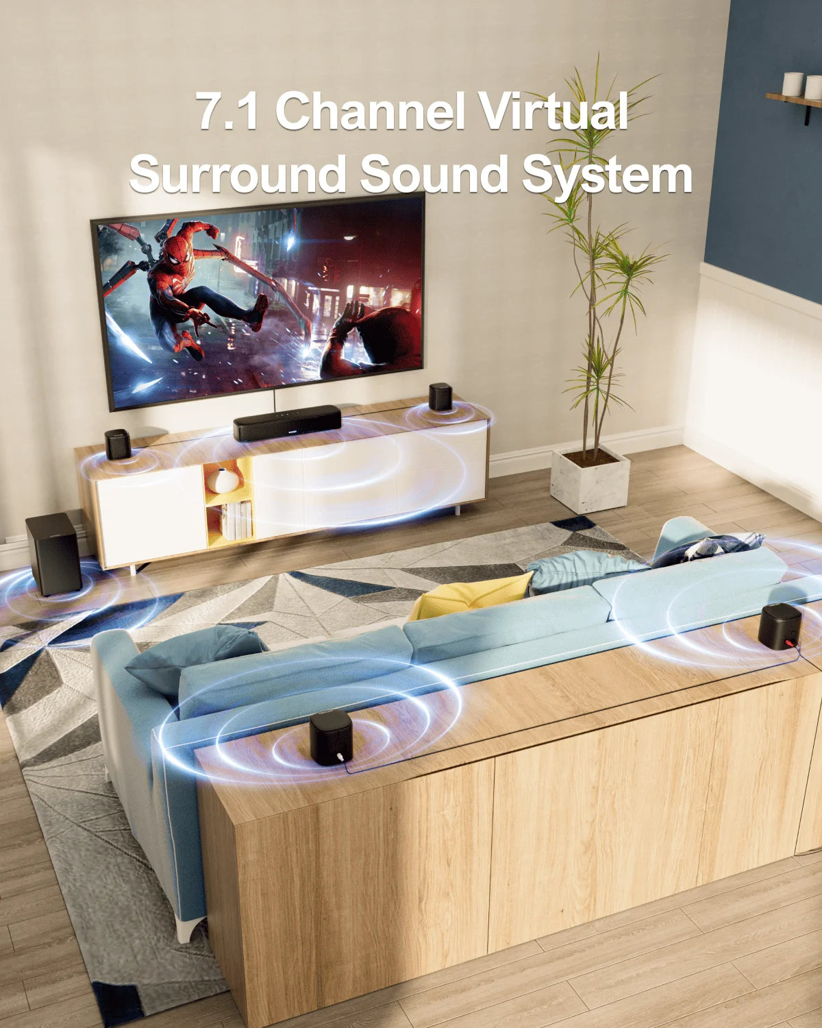 Ultimea 350W 7.1Ch Virtual Surround Soundbar With Subwoofer