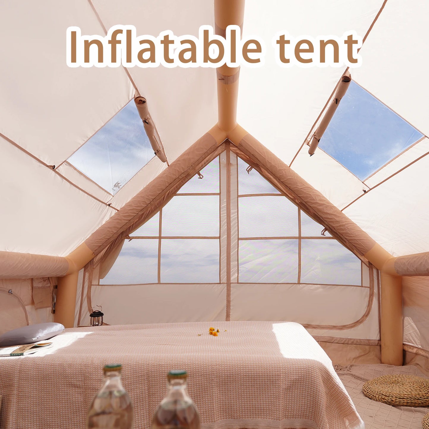 Pakicetus Inflatable Camping Tent For Large Groups Quick Setup