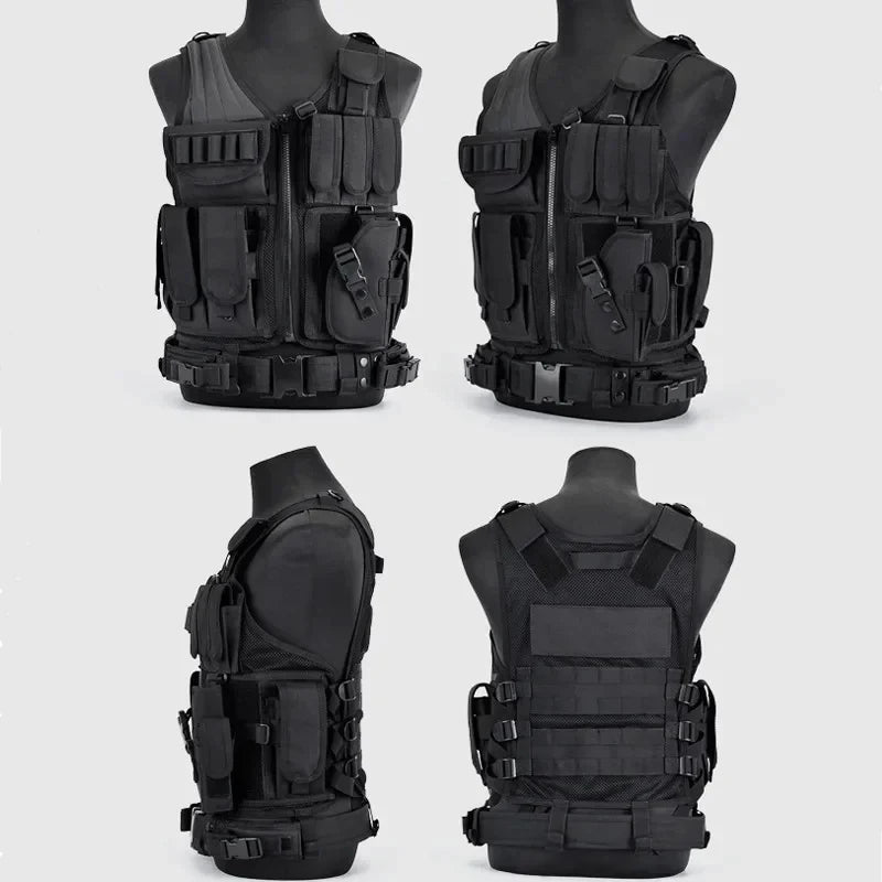 Adjustable Molle Tactical Vest For CS War Games Training