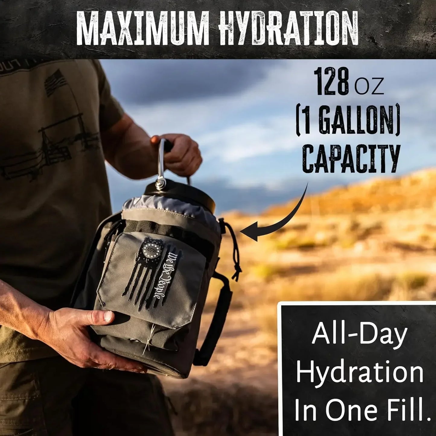 Battle Bottle Insulated Stainless Steel Water Bottle with Dual Handles