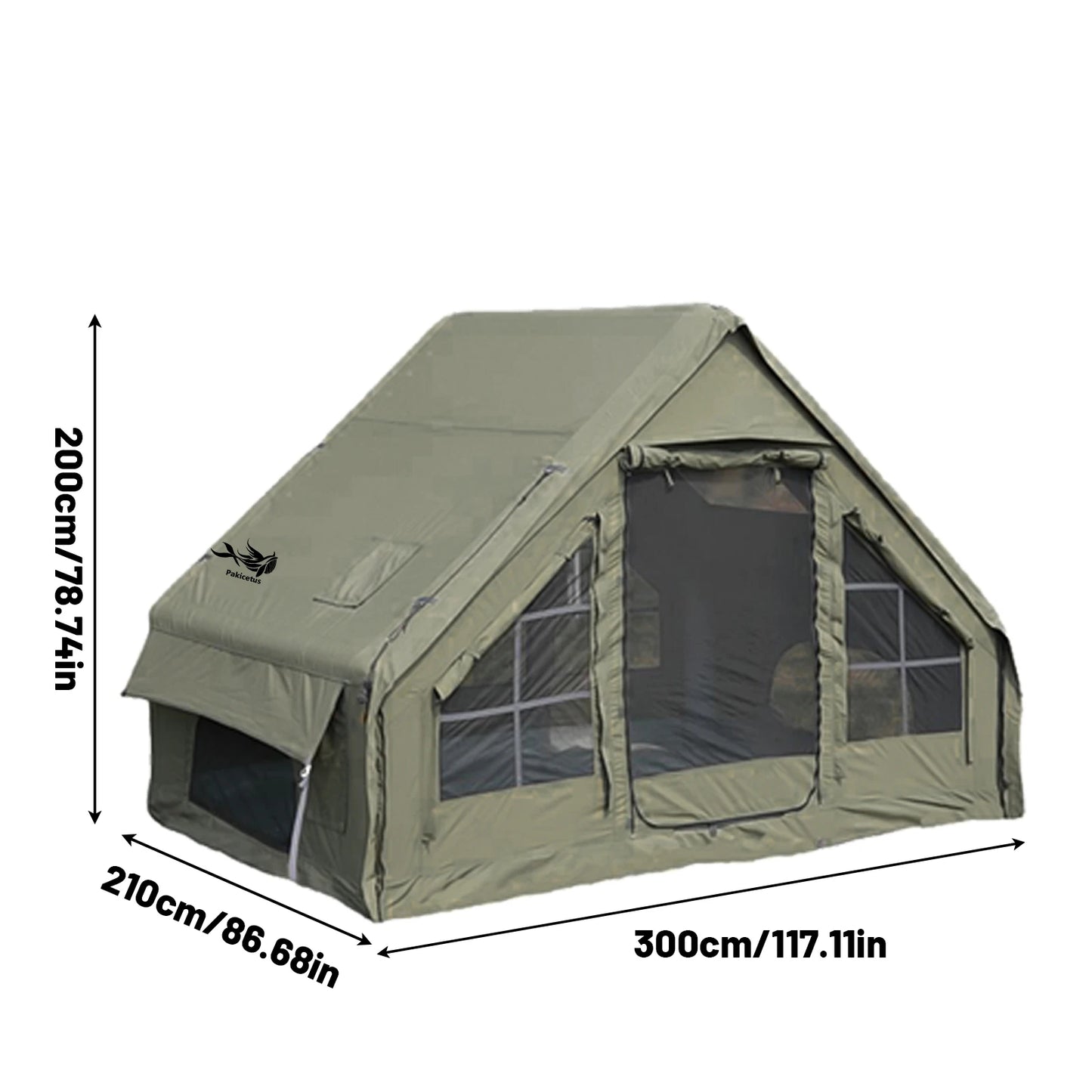 Pakicetus Inflatable Camping Tent For Large Groups Quick Setup