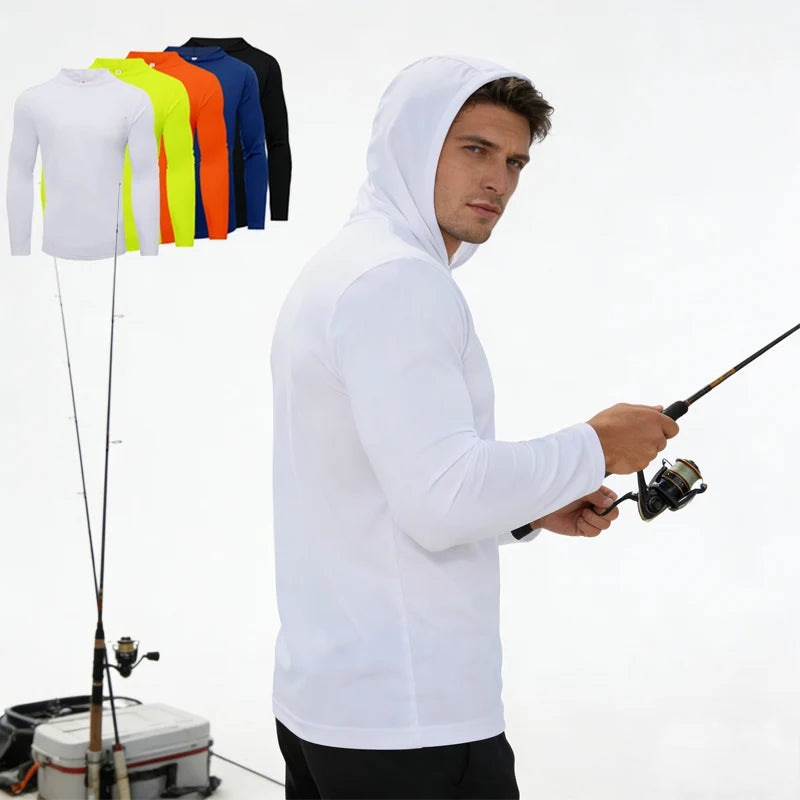 Men Hooded Long Sleeve T Shirt Breathable Running And Fitness