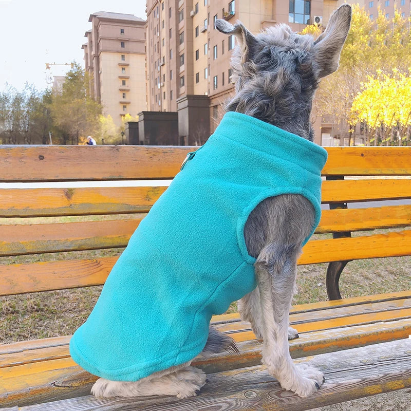 Winter Weatherproof Fleece Dog Coat With D Ring For Dogs