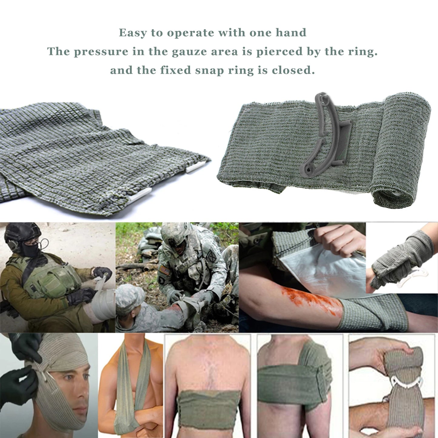 RZAHUAHU First Aid Tourniquet Hemostatic Bandage for Outdoors