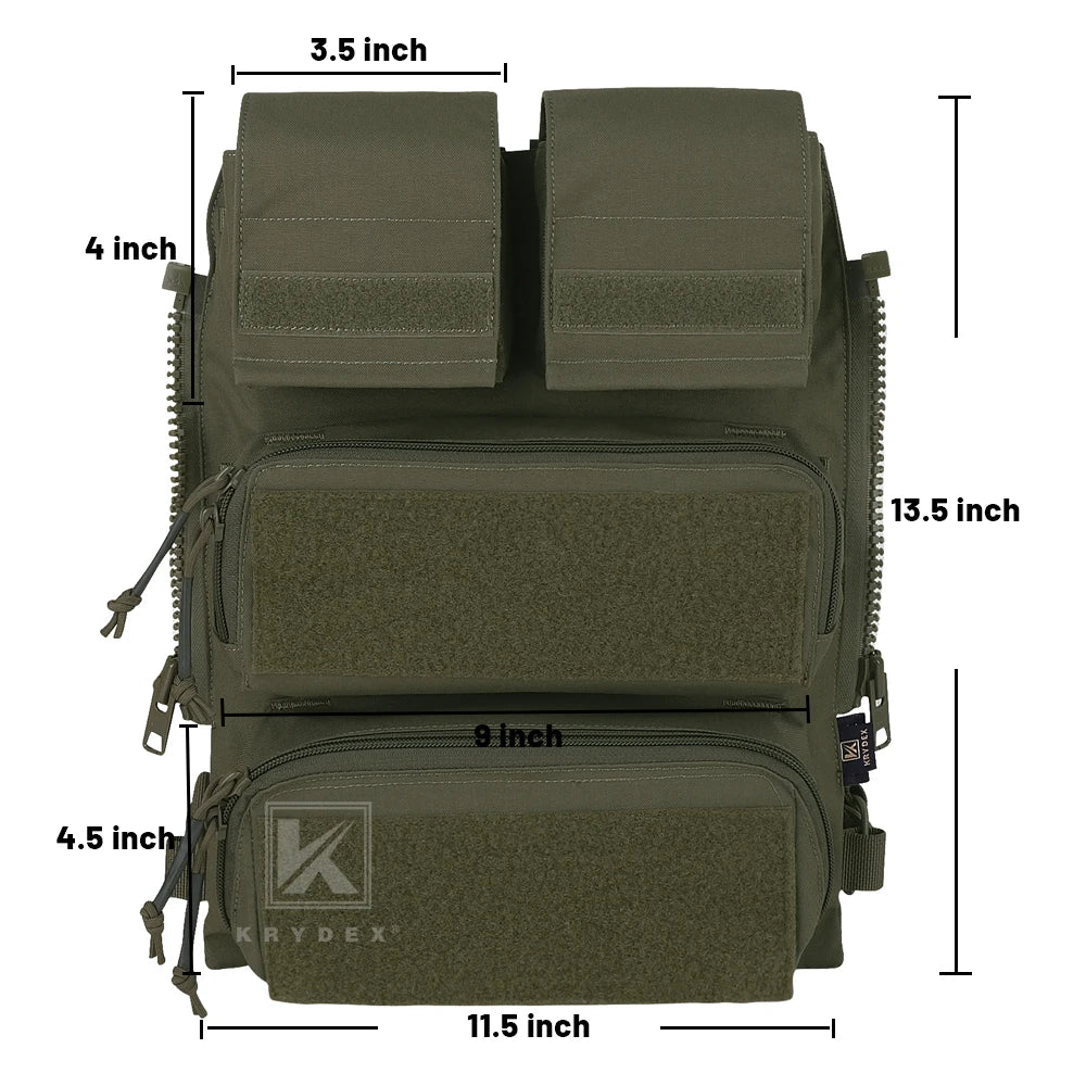 KRYDEX Tactical Modular Back Panel Backpack For AVS JPC