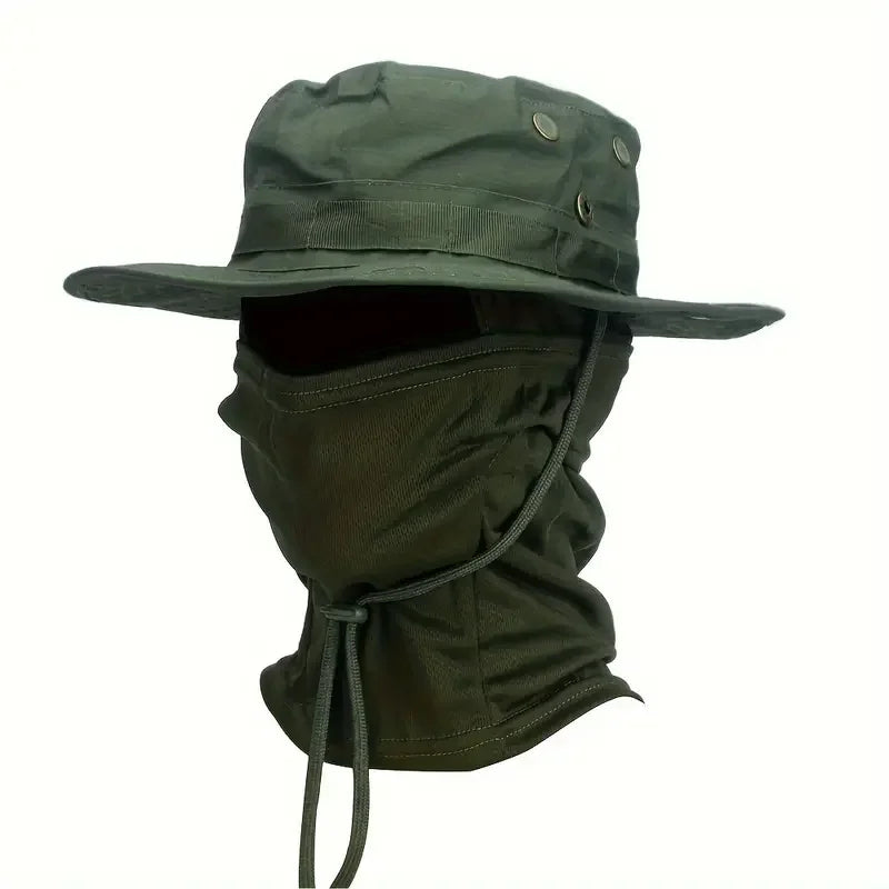 Camouflage Boonie Cap Balaclava Hat For Outdoor Hunting And Fishing