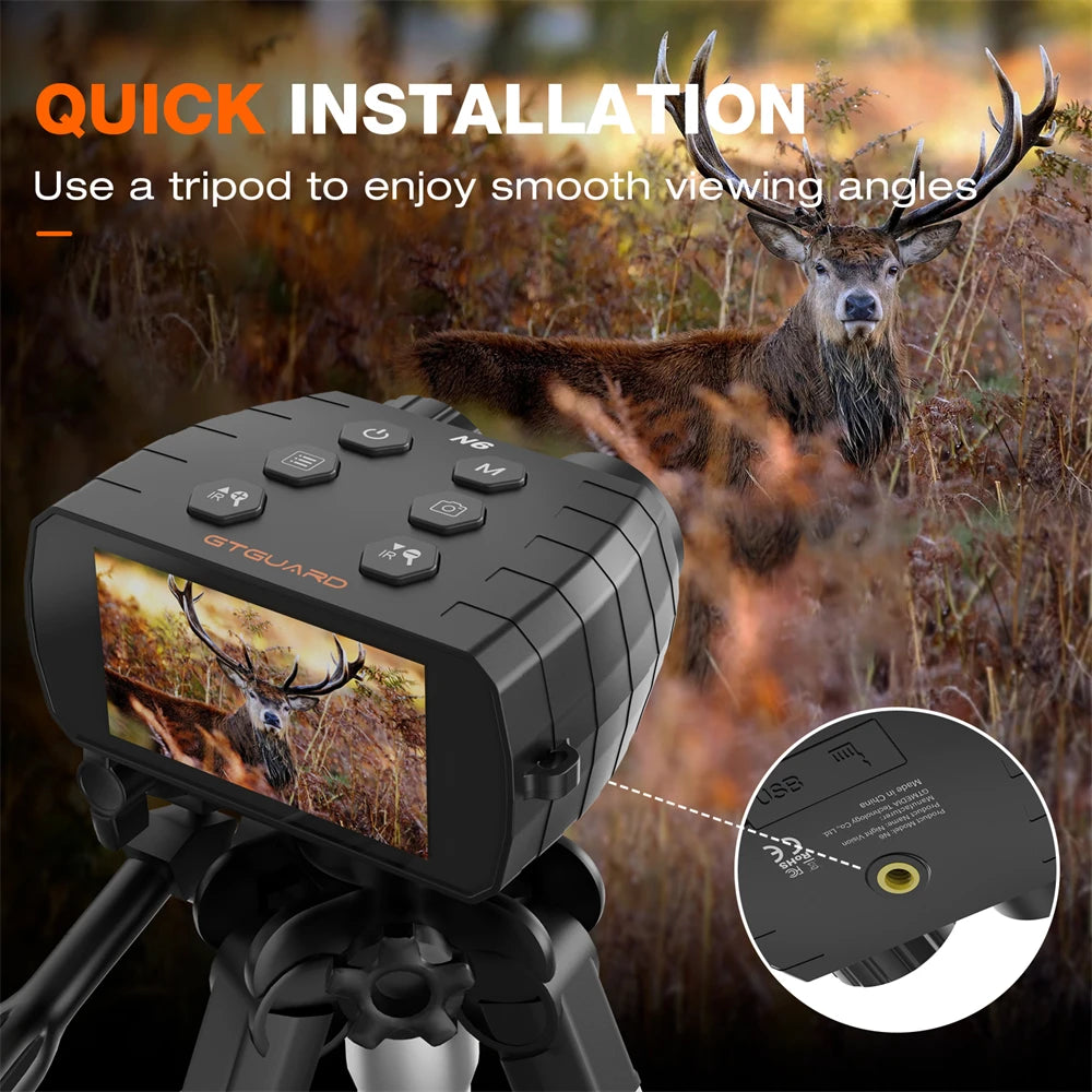 GTGUARD 1080P HD Night Vision Goggles Infrared Binoculars 5X Zoom