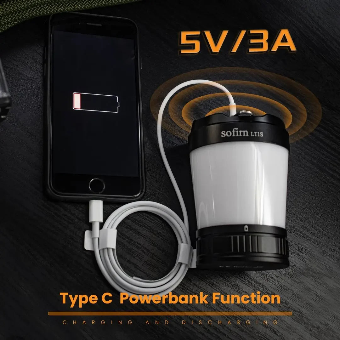 Sofirn LT1S Camping Light USB C 21700 Rechargeable Emergency Lantern