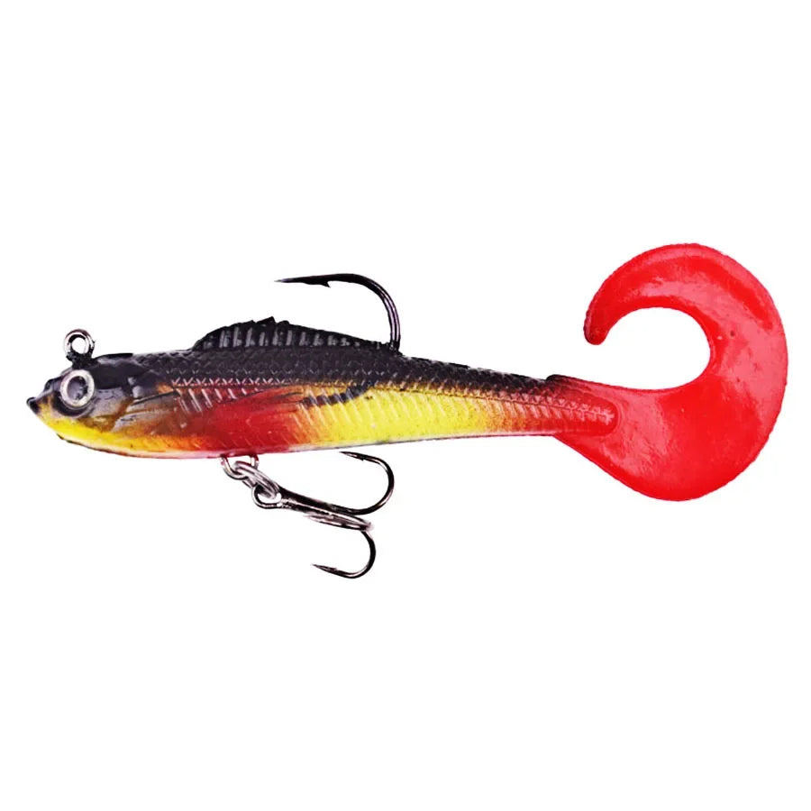 6Pcs Wobblers Soft Silicone Lures For Sea Bass Pike Carp