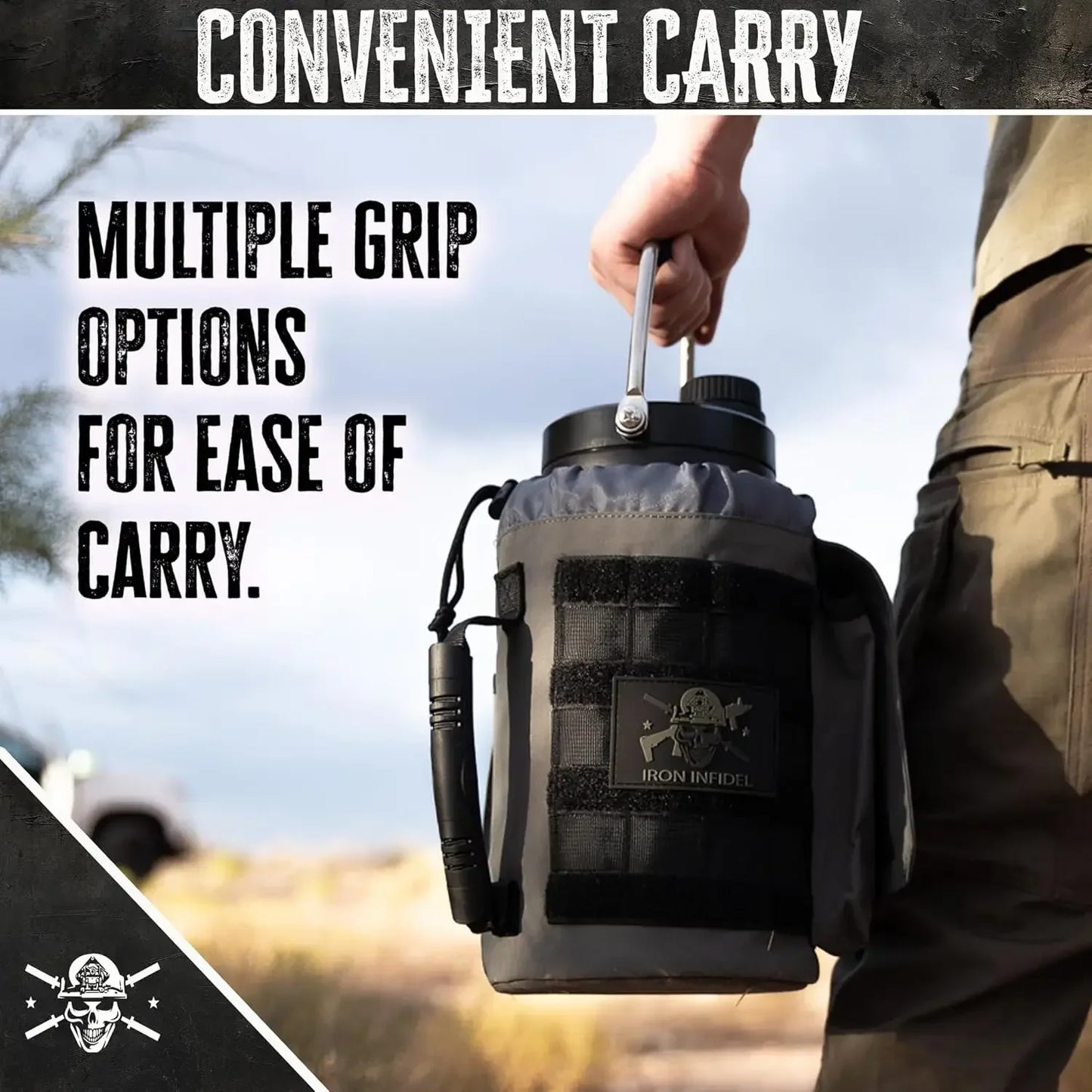 Battle Bottle Insulated Stainless Steel Water Bottle with Dual Handles