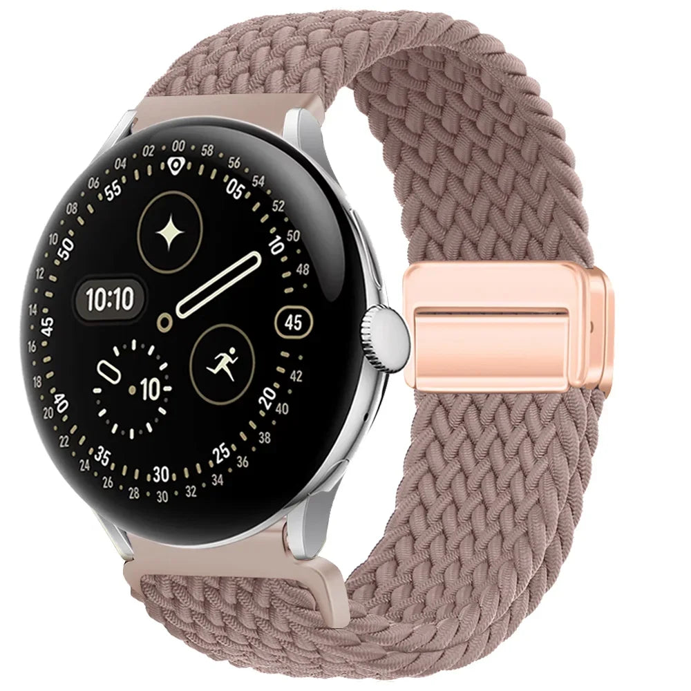 Magnetic Elastic Braided Nylon Strap For Google Pixel Watch