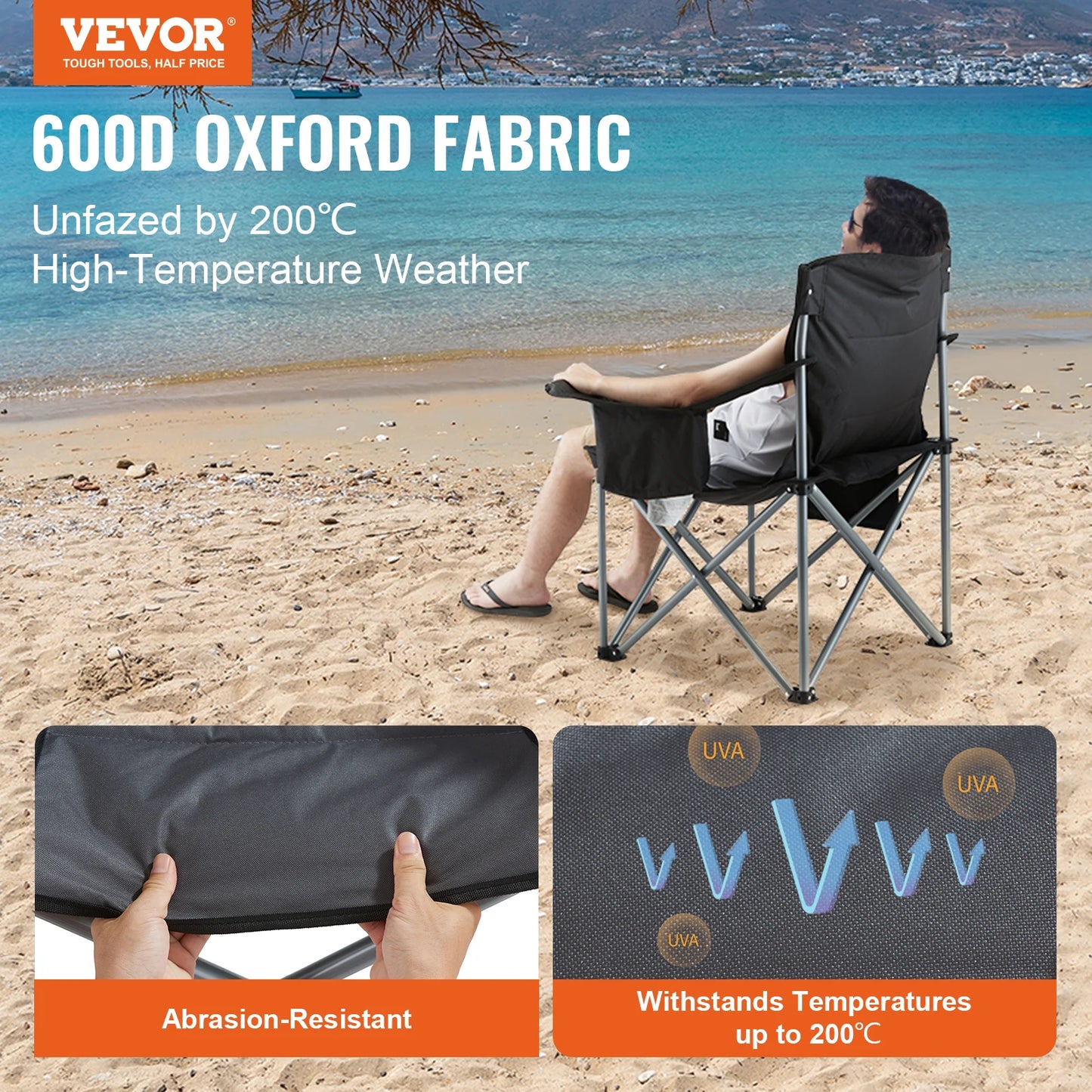 SucceBuy Outdoor Camping Chair Ultralight Folding Beach Seat