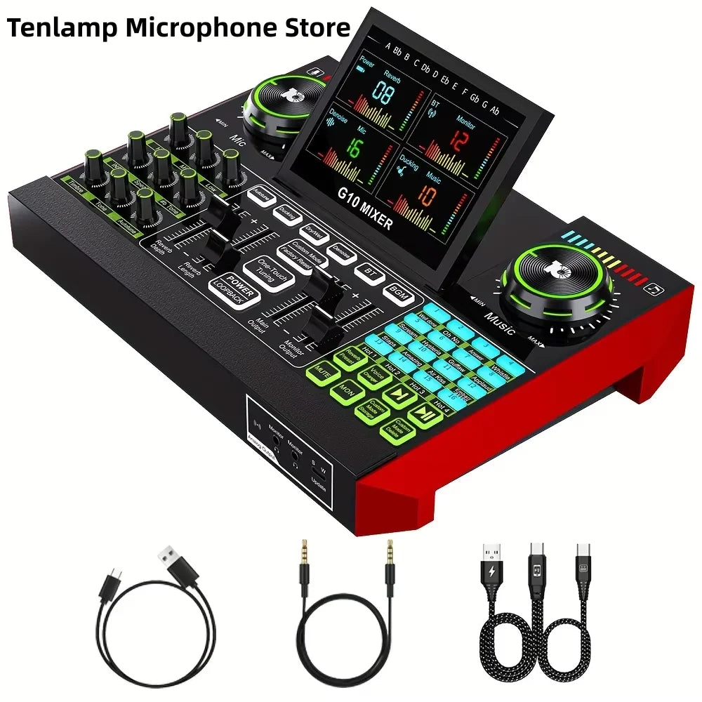 Tenlamp G10 Live Sound Card and Audio Interface for Podcast