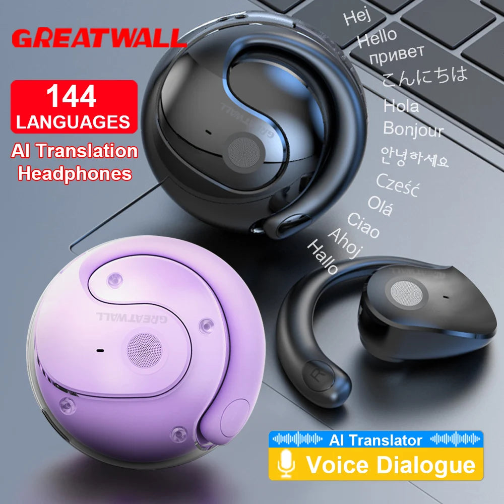 GreatWall AI Real Time Translation Wireless Earphones