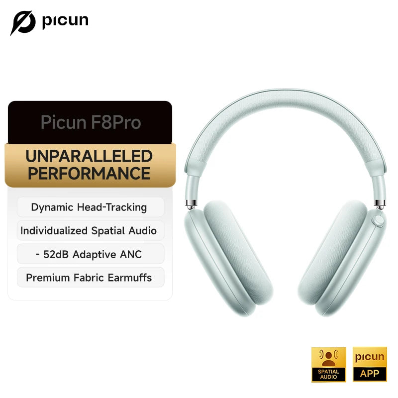 Picun F8 Pro ANC Wireless Headphones 3D Spatial Audio