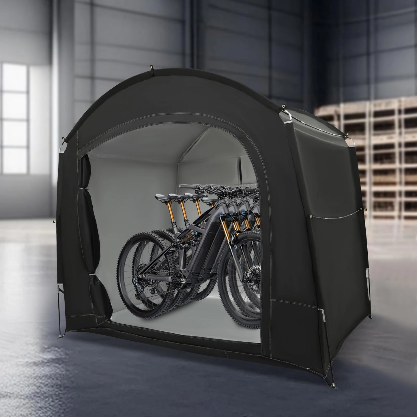 Portable Waterproof Bike Storage Shelter Tent for 1-4 Bikes