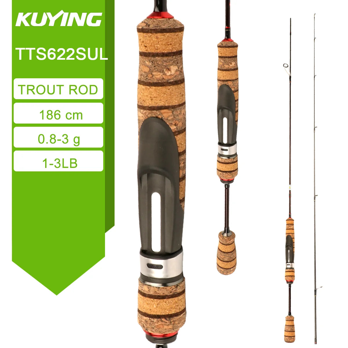 Kuying Teton Spinning Casting Rod Carbon Lure Baitcaster