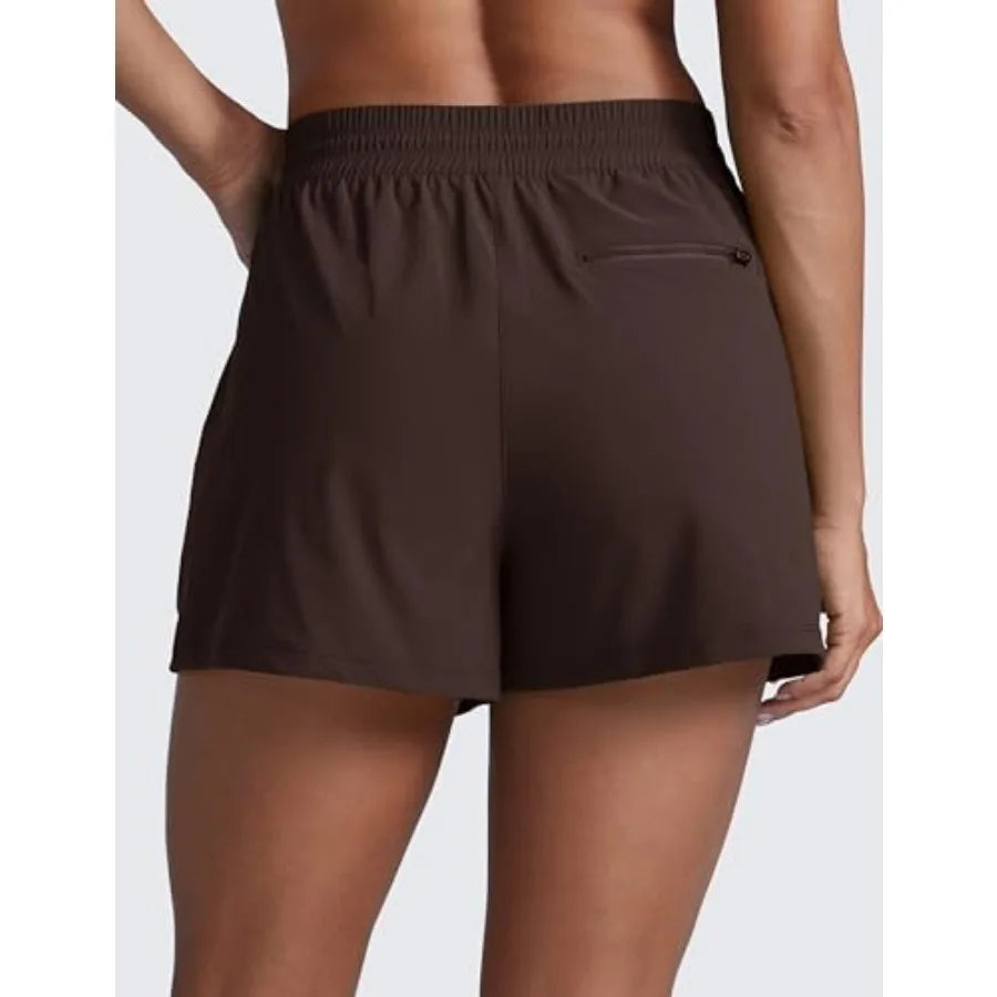 Unisex Water Resistant Hiking Shorts With Zip Pockets