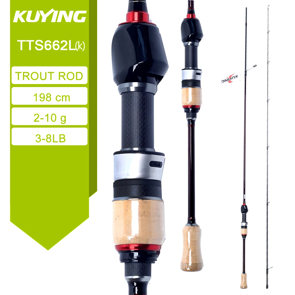 Kuying Lure Rod TTC Casting Spinning River Carbon Fishing Rod