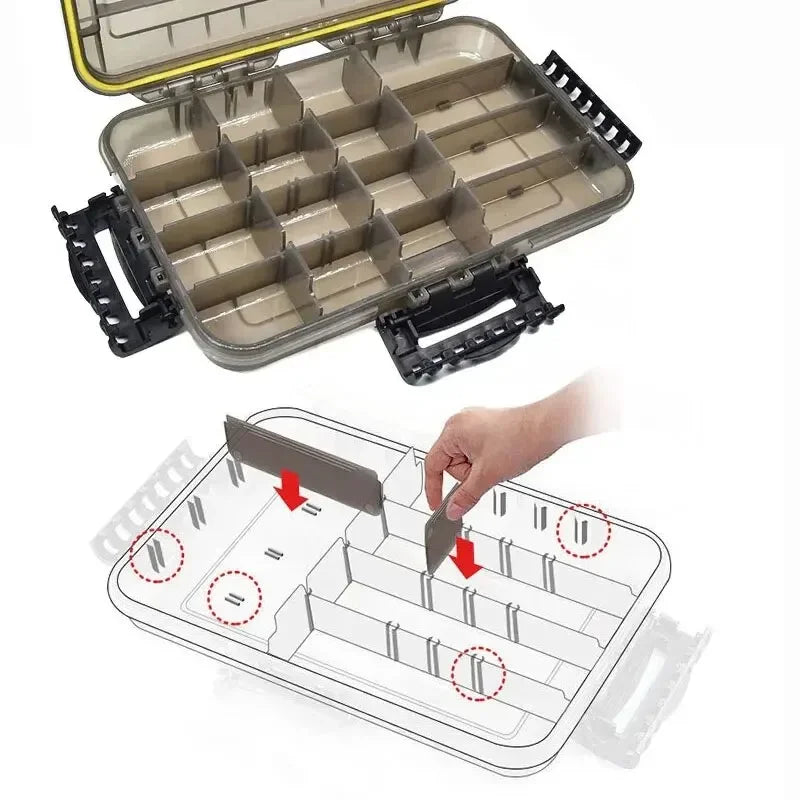 Waterproof Fishing Tackle Box Large Capacity Organizer