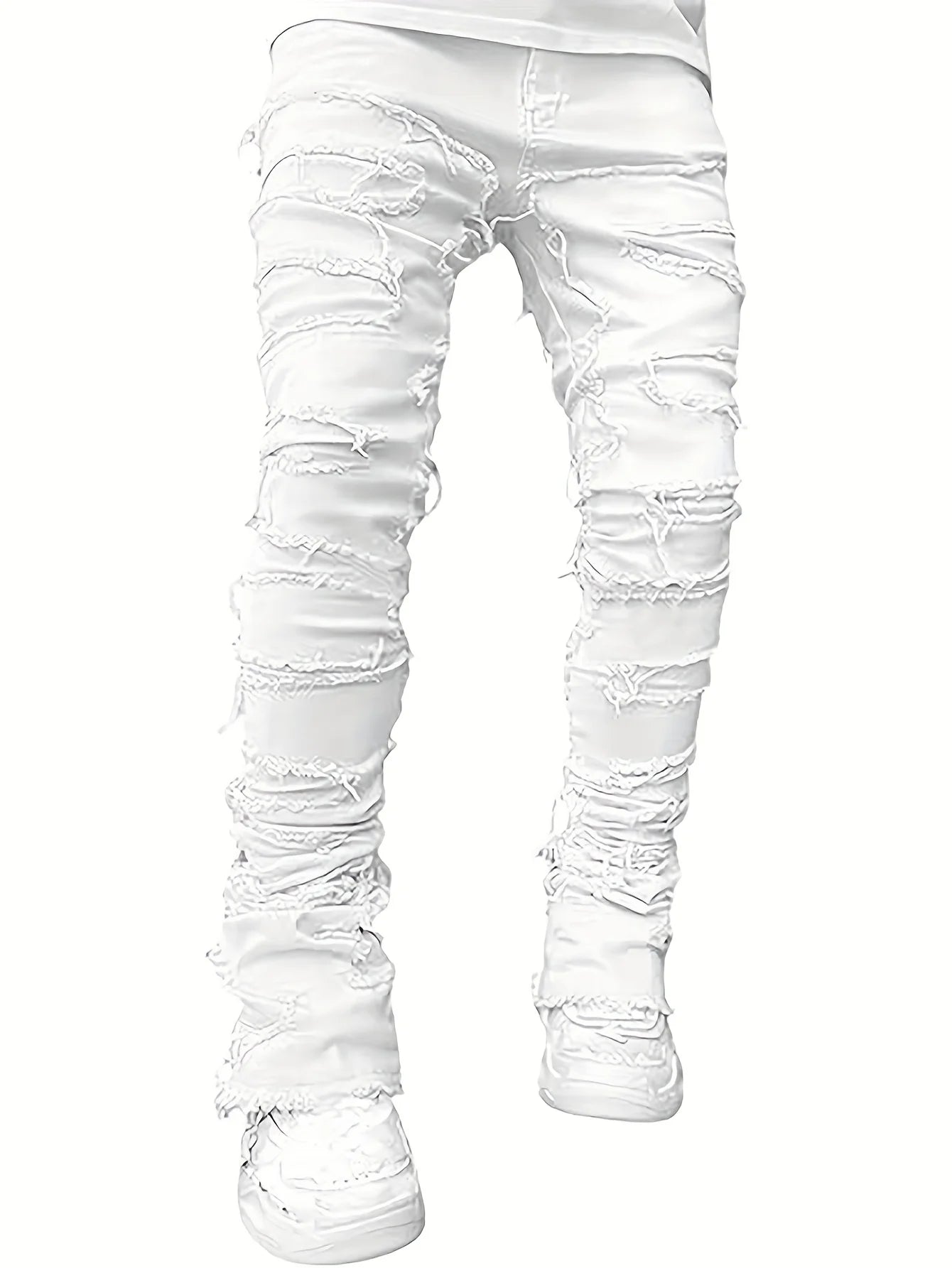Hip Hop Jeans For Men Slim UltraStretch Denim Pants Casual