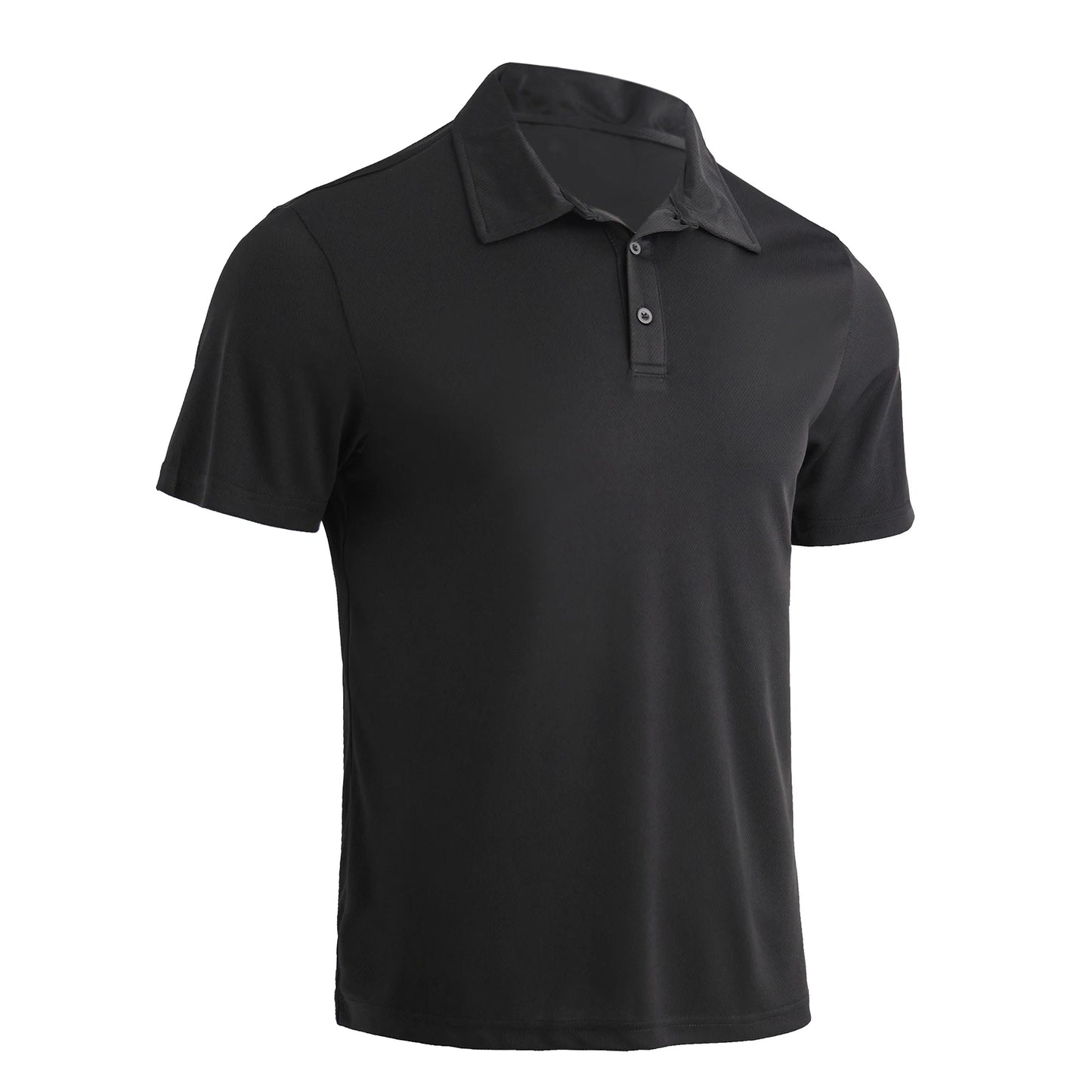 Mens Polo Shirt Polyester Breathable Quick Dry Short Sleeve