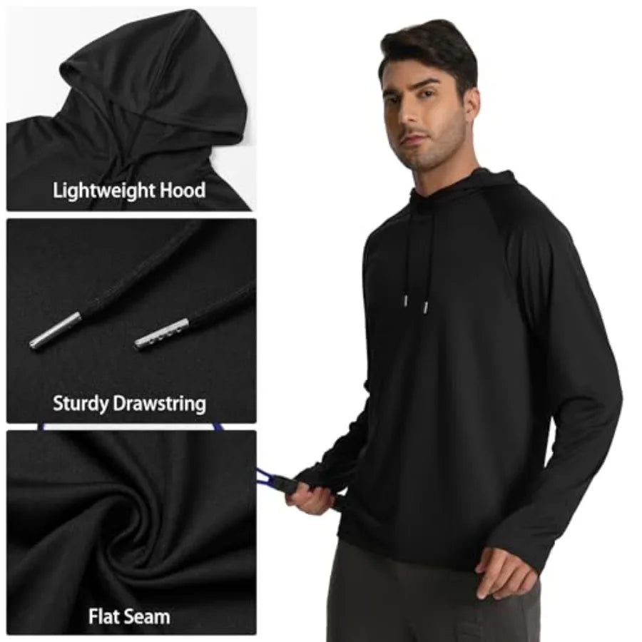 5 Pack Men's Fishing Shirts Long Sleeve UPF Hoodie